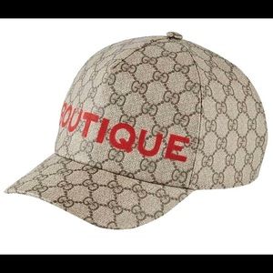 Gucci GG Supreme Monogram Boutique Print Baseball Hat